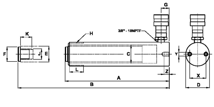 Циліндр односторонньої дії BVA H1012